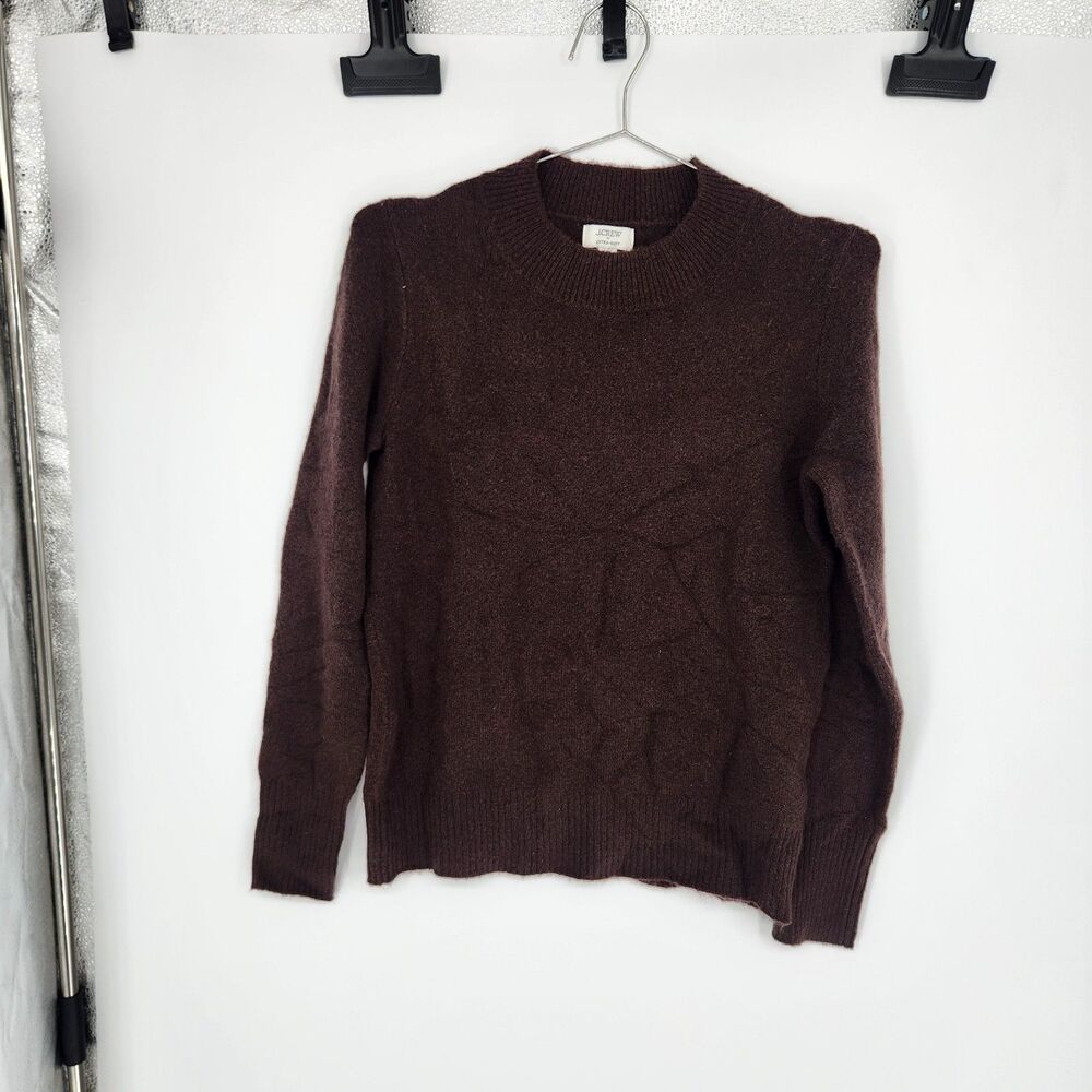 J.Crew Women's XXS Brown Wool Blen Ribbed Long Sleeve Sweater